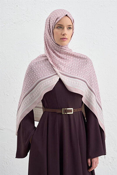 Armine Silk Cotton Monogram Shawl 14