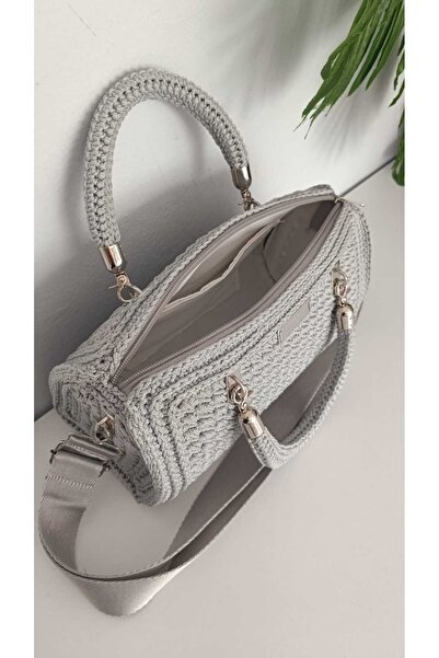 VeronicA Cylinder Special Design Knitted Shoulder Bag with Thick Adjustable S...