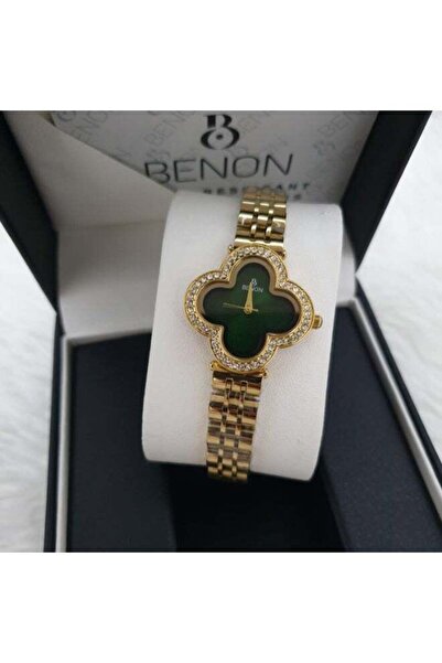 benon Women's Waterproof Watch with Green Dial