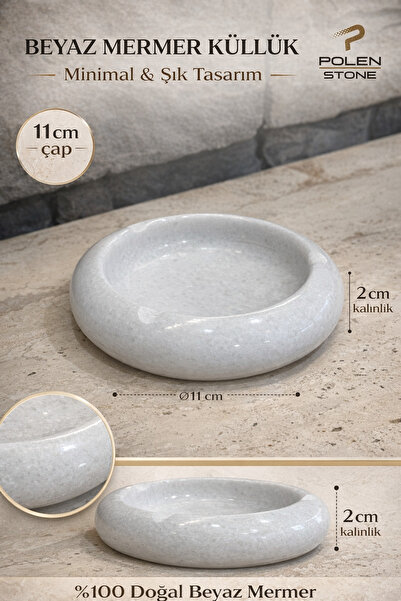 Polen Stone White Marble Ashtray Minimal • Natural • Timeless
