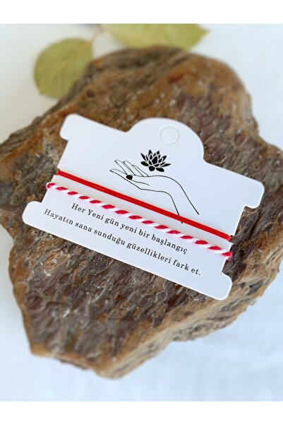 Atölye Merdiven New Beginnings Red String Bracelet 2Pcs Marteniçka Bracelet Set