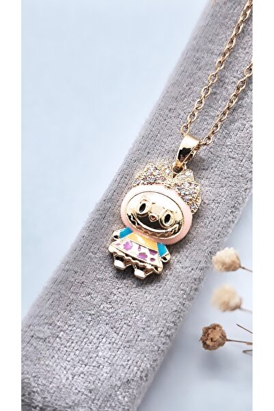 Serenity Labubu Figure Steel Necklace02