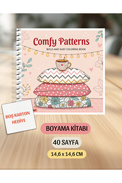 VORACRAFT Tatlı Comfy Patterns Boyama Kitabı KŞ00042