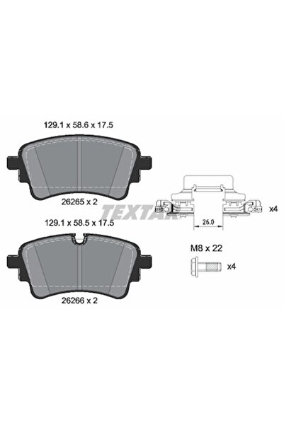 TEXTAR Set Placute Frana Frana Disc Audi A4 B9/A5/A6 C8 Vw Touareg 2015-2025