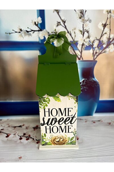 Bypinaryuksel Home Patterned Wooden Bag Holder