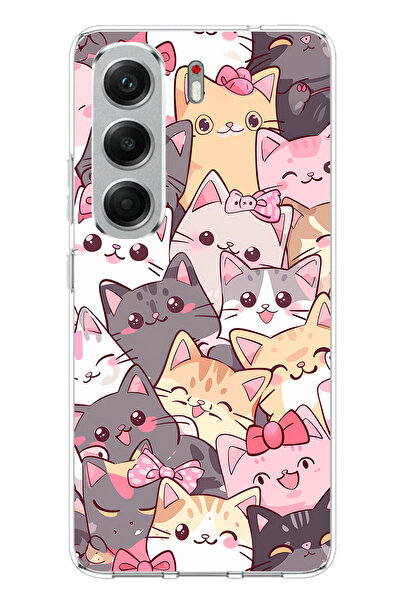 TechTree Tecno Camon 40 Compatible Cute Cats Printed Silicone Case