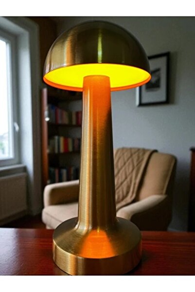 Bektas HomeOffice Retro LED Şarjlı Mantar Masa Lambası | Bar, Yatak Odası, Ka...