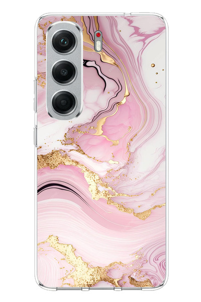 TechTree Tecno Camon 40 Pro Compatible Pink Marble Printed Silicone Case