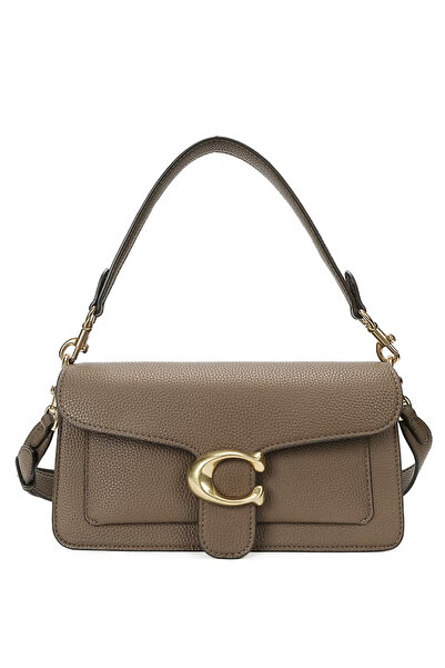 COACHOU Tabby 26 Polished Pebble Leather Top Handle Shoulder Bag