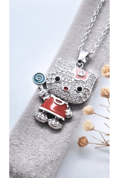 Serenity قلادة هيلو كيتي من الفولاذ01