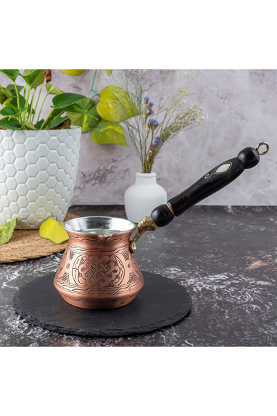 DMT COPPER HOME 2-Person Handmade Thick Copper Coffee Pot – Gaziantep Product...