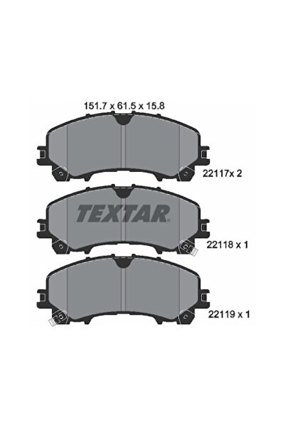 TEXTAR 2211701 Set plăcuțe de frână, frâne cu disc