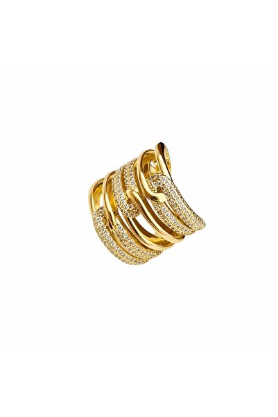 neslyaccessories 18K Altın Kaplama Ayarlanabilir Yüzük