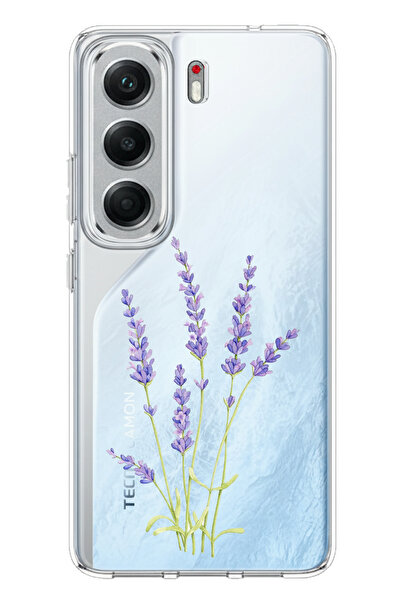 TechTree Tecno Camon 40 Compatible Lavender Flower Design Printed Silicone Case