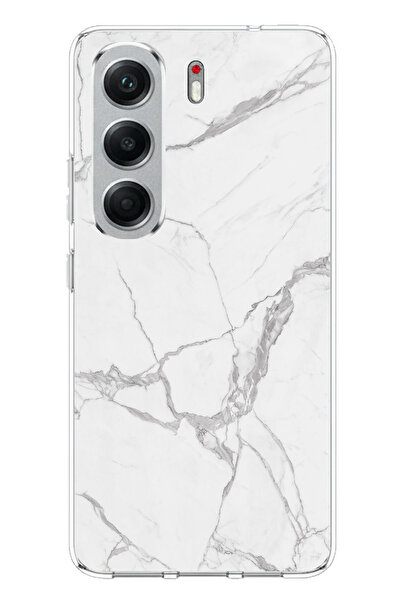 TechTree Tecno Camon 40 Compatible Gray Marble Printed Silicone Case