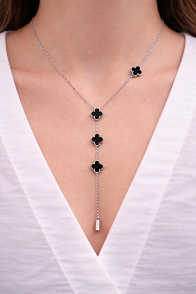 THB.Edition Çelik Yonca Sarkıt Kolye