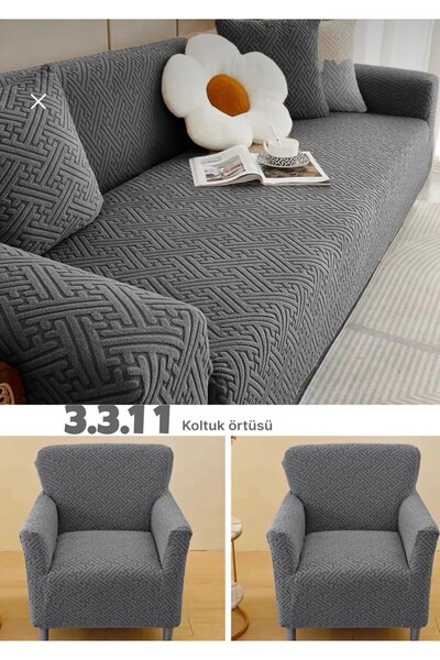 zilale JAKARLI ANAHTAR DESEN Koltuk Kılıfı Koltuk Örtüsü 3 3 1 1 TAKIM ŞEKLIN...