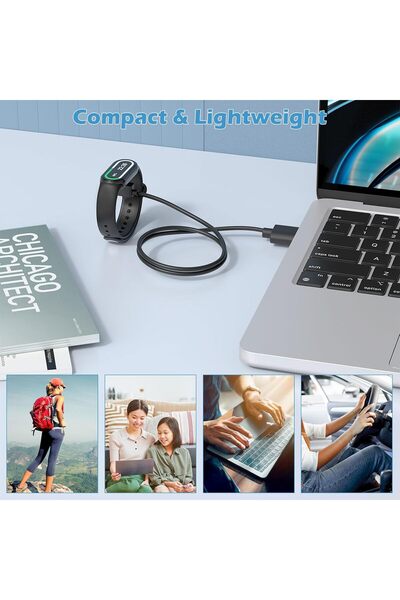 Dexmon Xiaomi Redmi Watch 3/4/5/5 Active / 5 Lite Uyumlu Akıllı Saat Usb Şarj Aleti Kablosu