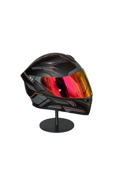 scharf 902 Çene Açılır Motosiklet Kaskı – Güneş Gözlüklü E1 (Dark Red Vizörlü)