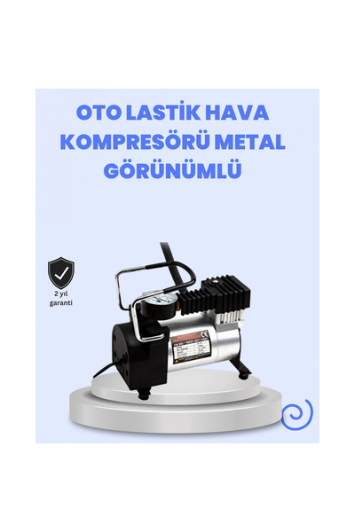 byhodi Compresor de aer metalic DC 12v pentru umflarea anvelopelor auto 35l/min