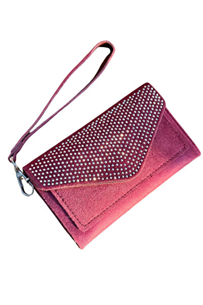 Rivina Women's Envelope Model Stone Embroidered Suede Women's Wallet - with S...