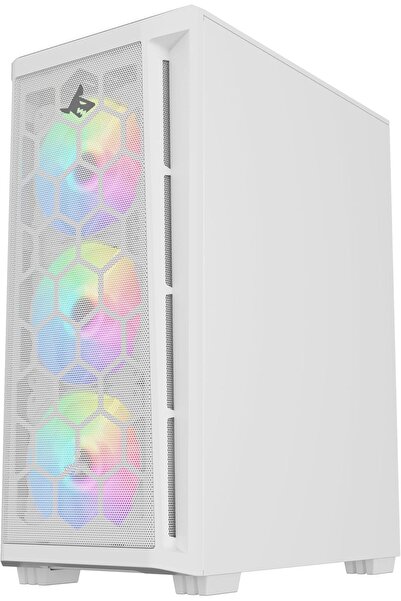 Sharks RAZORFIN ARGB ATX Gaming Computer Case with Mesh Front Panel R-200W