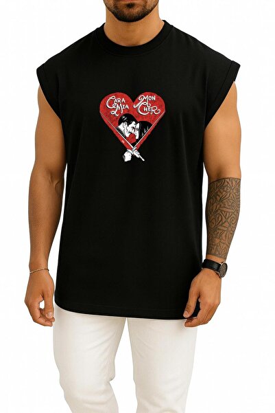 Bahriyeli Collection Oversized Caramia Moncher Heart Chest Printed Athlete