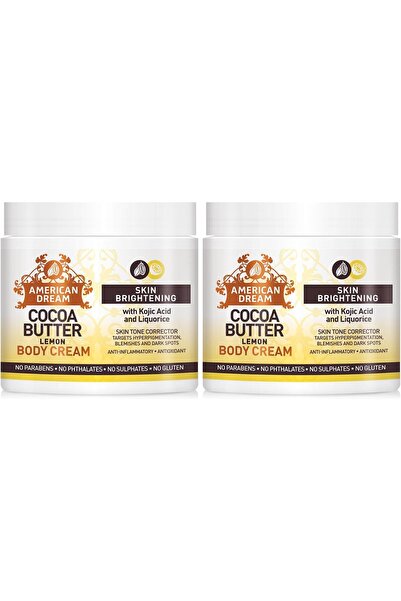 AMERICAN DREAM Cocoa Butter Body Cream for Skin Brightening with Lemon Oil, K...