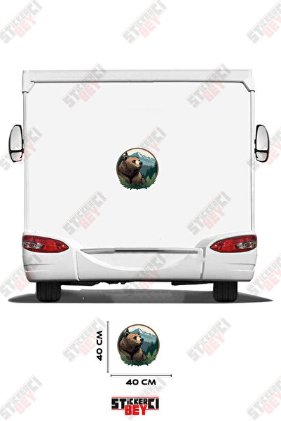 STİCKERCI BEY Mountain View Moon Visual Caravan Sticker Coating