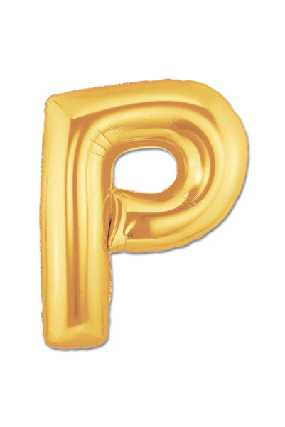 lowell home P Letter Foil Balloon Gold Color 40 Inch