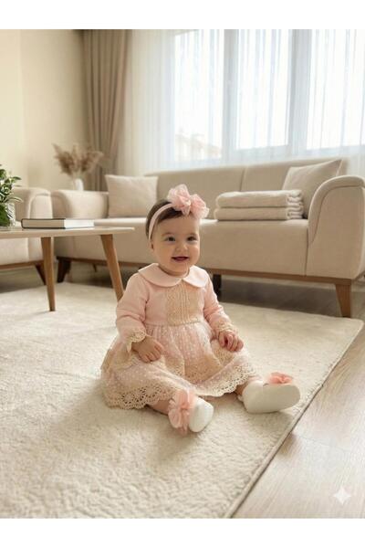 Numix Baby Kids فستان دانتيل للفتيات الصغيرات، طقم فستان فاخر، ملابس لحديثي ا...