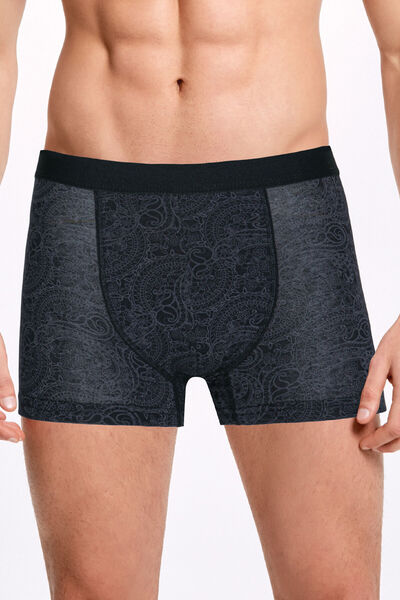 İlke 6 Pieces, Shawl Pattern, Modal Fabric, Men's Boxers, 46% Cotton & 46% Mo...