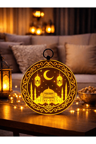 BALON DİYARI Hoşgeldin Ramazan Cami silüetli Işıklı Dekor pil ile çalışır ram...