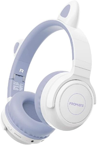 Promate Wireless Bluetooth Headphones for Kids with Cat Ears and LED Lights
