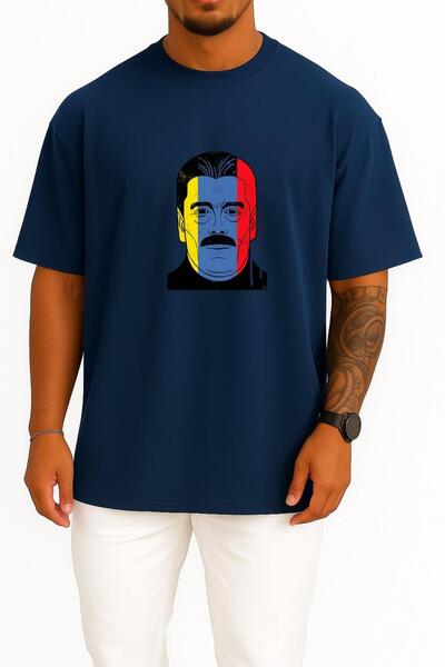 Bahriyeli Collection Oversized Venezuela President Maduro Chest Printed Unise...