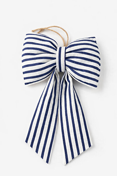 Mirilliahome Linen Striped Door Bow Ornament |   Hanging Decorative Door Orna...