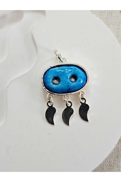 SİBEL AKSESUAR mardin yöresel 2 gözlü süryanı gözü kolye ucu silver altın kap...