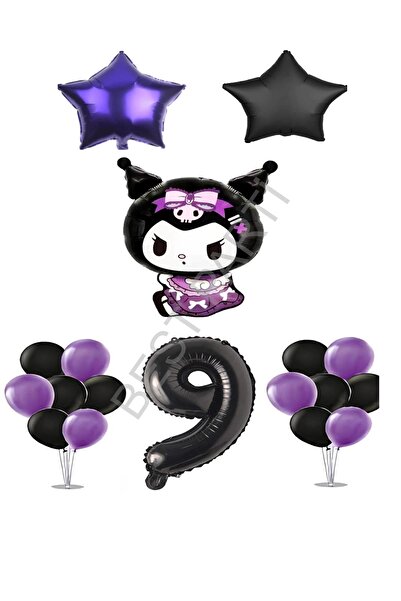 BEST PARTİ Best Kuromi Stand Figure Starry Birthday Party Set Age-9