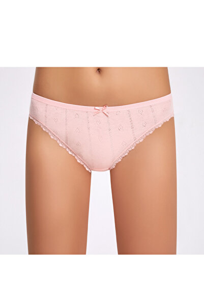 İlke Women'S, 100% Cotton, Colorful Heart Pattern (Jacquard), Lace, 6-Piece P...