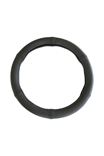 Umbrella Husă volan, UMBRELLA, din piele naturală, neagră, 37-39 cm