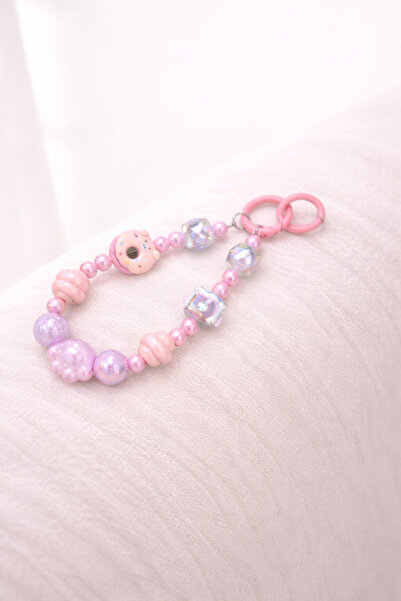 Beksy Accessory Pastel Figürlü Boncuklu Telefon Tutacağı - Sevimli Donut & Ha...