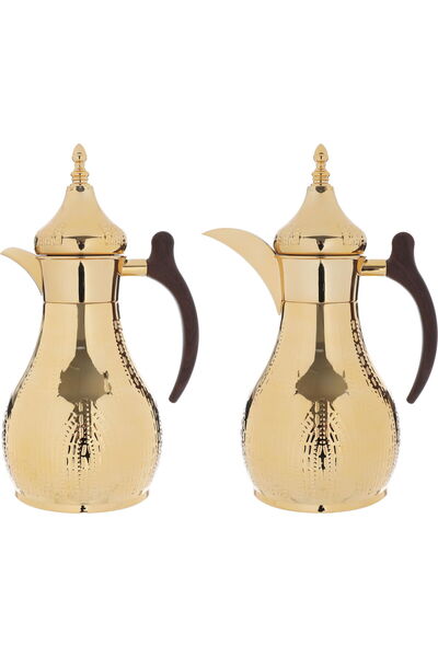 Generic طقم ترمس هلا من معرض السيف، سعة 1.2 لتر، قطعتان، علبة داخلية من الفول...