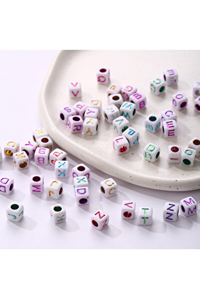 CSG BAZAAR Mărgele cu litere pentru realizarea de bijuterii – Model cu colț o...