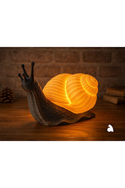 BellisiaHome Dekoratif Salyangoz Tasarım Gece Lambası ve Biblo - Sıcak Sarı I...