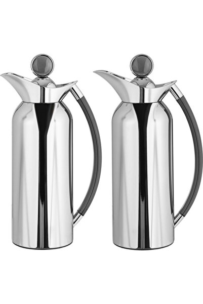 Generic طقم ترمس ثريا من معرض السيف، سعة 1/1 لتر، مصنوع من الزجاج من الداخل، ...