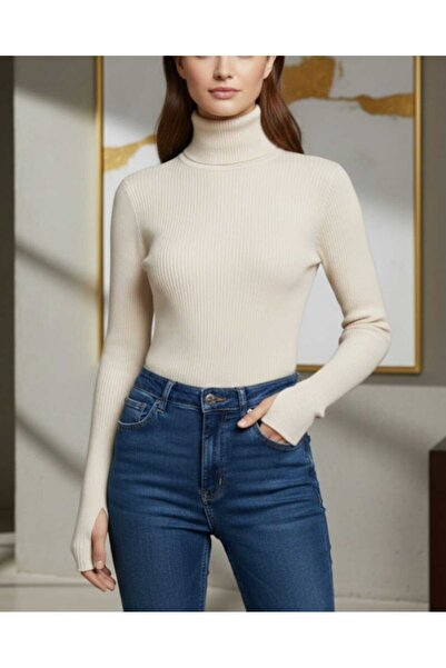 BYBIYIK KADIN TRİKO PARMAK DETAYLI BODY