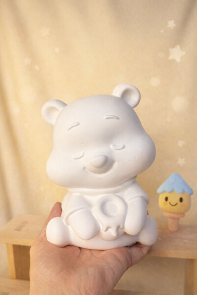 colorbuddie Winnie the Pooh Boyanabilir Beton Obje 18 cm | Çocuklar İçin Boya...