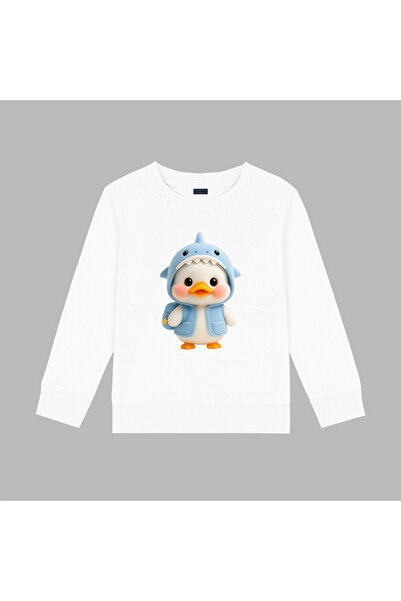 BLITZIST Χαριτωμένο παιδικό φούτερ με στάμπα κουταβιού πάπιας και κοστούμι κα...