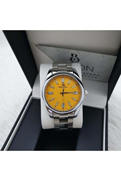 benon Men's Wristwatch Stainless Steel Waterproof Modern High Quality Silver ...