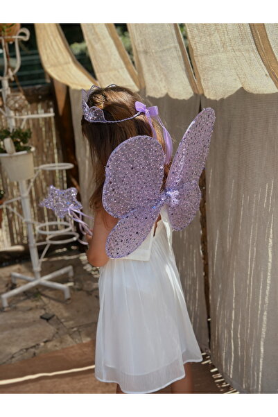 SAKLIDESİGN Hayal Set Lilac Crown & Scepter & Wing
